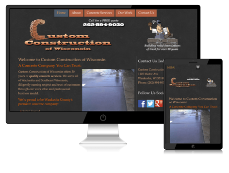 Custom Construction of Wi Concrete services in Waukesha
